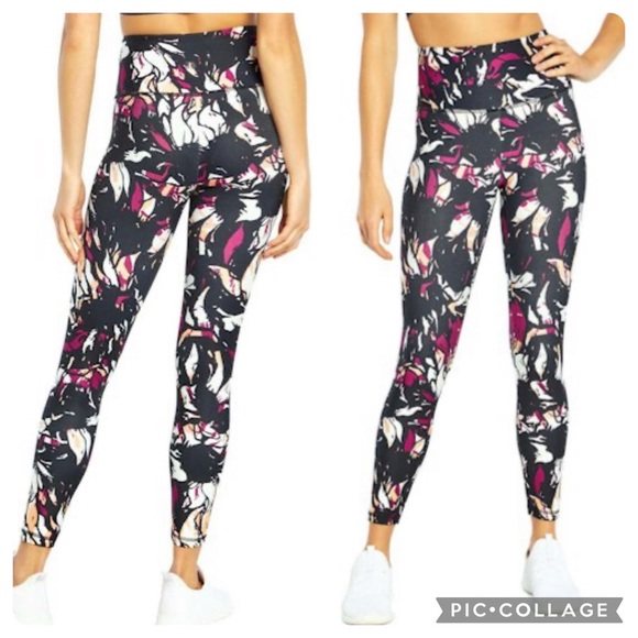 Balance Collection medium magenta lust stained abstract leggings New - Picture 1 of 4